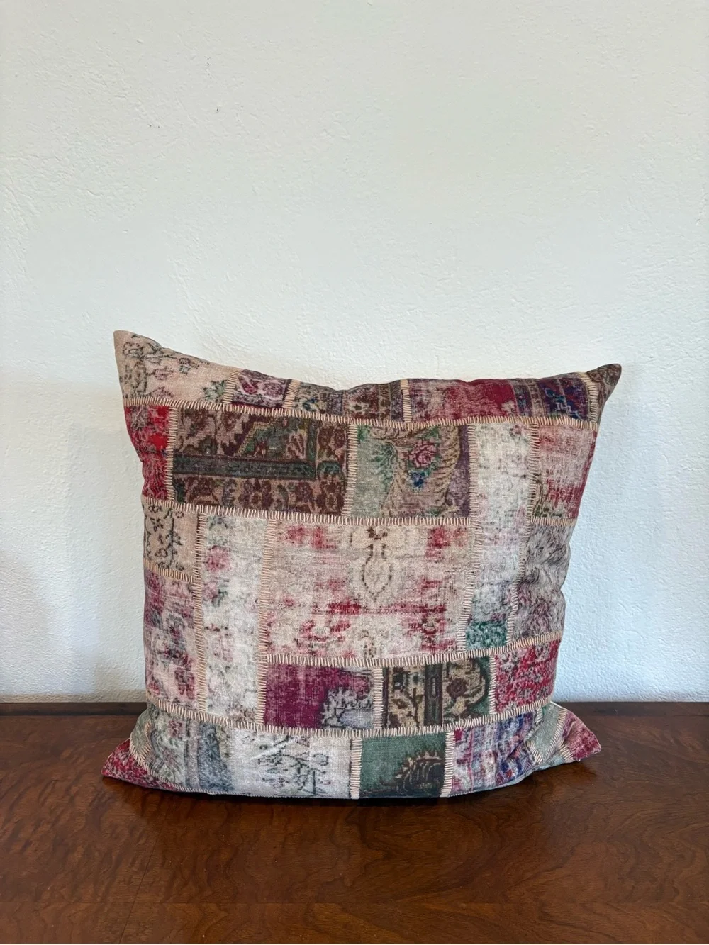 Pottery Barn || Callen Patchwork Embroidered Pillow Covers Pair Shams Euro 22”